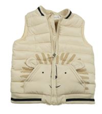 Béžová šušťáková zateplená vesta so lvem Orchestra