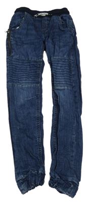 Tmavomodré cuff rifle s úpletový pasom Chapter young