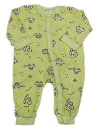 Limetkový overal s autami