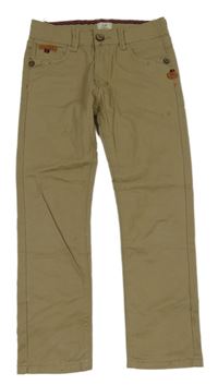 Hnědé plátěné kalhoty 