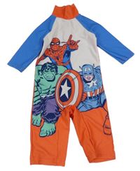 Červeno-bílo-modrý UV overal s hrdiny Primark