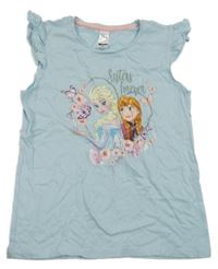 Svetlomodrý top s Annou a Elsou Disney + C&A