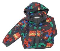 Tmavošedá šusťáková podzimní bunda s kapucí - Avengers H&M