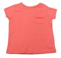 Neónově ružové tričko s kvietkami Primark