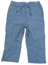 Modré plátěné kalhoty H&M