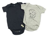 2x - Tmavosivé + sivé body so slonom