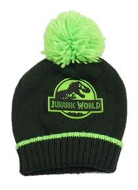 Khaki-limetková čepice s logem Jurský svět a bambulí C&A vel. 104-122