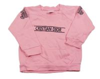 Svetloružová mikina s logem Christian Dior