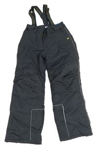 Šedé šusťákové oteplovačky s odepínacími kšandami Topolino