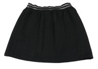 Čierna vzorovaná sukňa s pruhovaným pasom Next