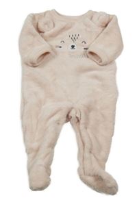 Světlerůžová chlupatá kombinéza se zvířátkem Ergee 