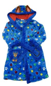 Modrý chlupatý župan s kapucí - Chase - Paw Patrol Nickelodeon