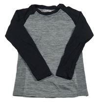 Sivo-čierne melírované spodné tričko Pocopiano