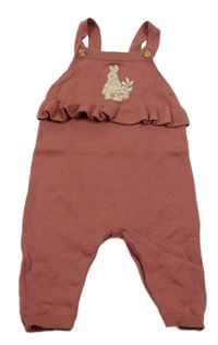 Růžové úpletové laclové kalhoty Peter Rabbit Tu