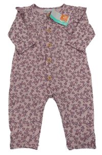 Nové - Světlerůžový overal s kytičkami Ergee