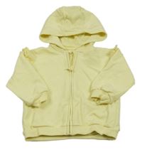 Žltá prepínaci mikina s volánikmi a kapucňou F&F