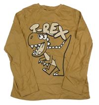 Béžové tričko s dinosaurom HM