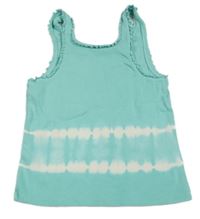 Tyrkysovo-biely batikovaný rebrovaný top M&S