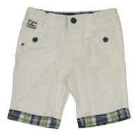 Bílo-kostkované plátěné kraťasy Fagottino