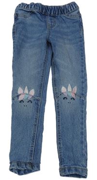 Modré džegíny s jednorožci Little kids