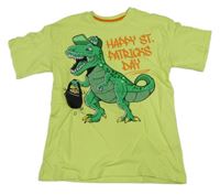 Limetkové tričko s dinosaurem Dunnes