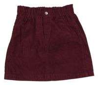 Vínová menšestrová sukňa H&M