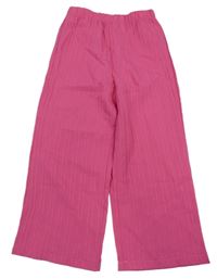 Ružové rebrované culottes nohavice