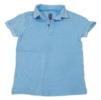 Modré polo tričko s prúžkami F&F