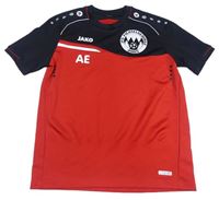 Červeno-černý funkční fotbalový dres so znakom JAKO