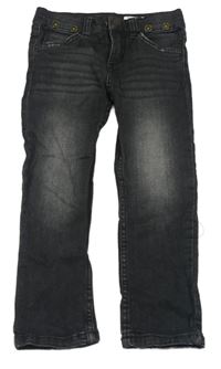 Tmavošedé slim fit teplákové rifle lupilu