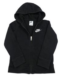 Černá propínací mikina s logem a kapucí Nike