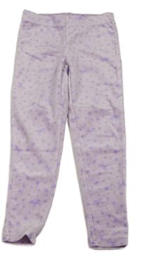 Lila plyšové legíny s jednorožcami a hviezdičkami Kiki&Koko