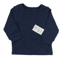 Nové - tmavomodré rebrované tričko Matalan