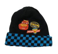 Čierno-modrá pletená čapica s Cars Disney