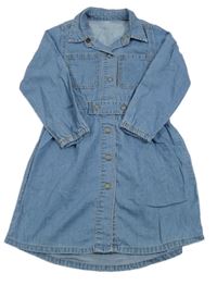 Světlemodré lehké riflové propínací šaty Nutmeg