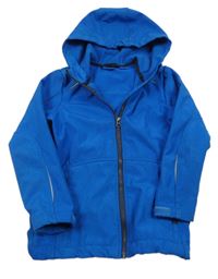 Cobaltovoě modrá melírovaná softshellová bunda s kapucňou crivit