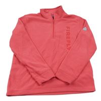 Jahodová fleecová mikina s logom FIREFLY