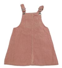 Růžové manšestrové šaty s kapsou PRIMARK