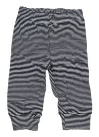 Tmavomoodro-biele pruhované tepláky Topomini