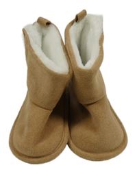 Světlehnědé semišové zateplené válenky PRIMARK vel. 16