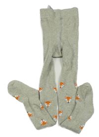 Šedé melírované punčocháče s liškami alive