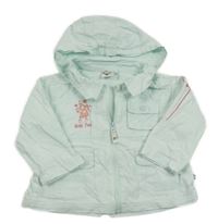 Mátová plátenná jarná bunda s vílou a golierikom a kapucňou My Little Bear