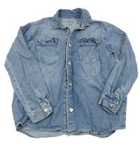 Modrá rifľová košeľová bunda PRIMARK