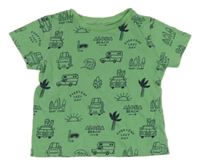 Zelené tričko s obrázky