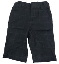 Čierno-tmavosivé kockované vzorované chino nohavice