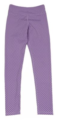 Fialovo-svetlofialové kockované športové legíny H&M