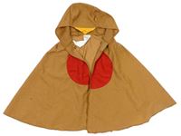Kostým - Béžovo-červený plášť s kapucí 