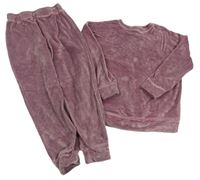 2set - Starorůžová plyšová mikina + tepláky Next