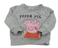 Sivá melírovaná mikina s Peppou