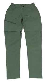 Khaki outdoorové kalhoty s odepínacími nohavicemi